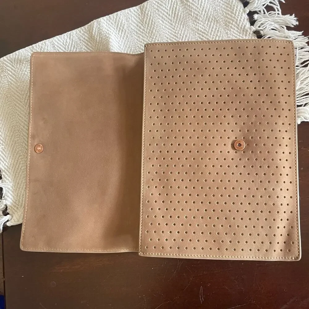 Ugg Tan Perforated Clutch NEW